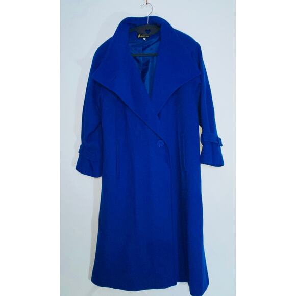 Vintage Feminella Long Wool Coat - Women's Size EUR 36 (US 6) - Made in England - Picture 2 of 8